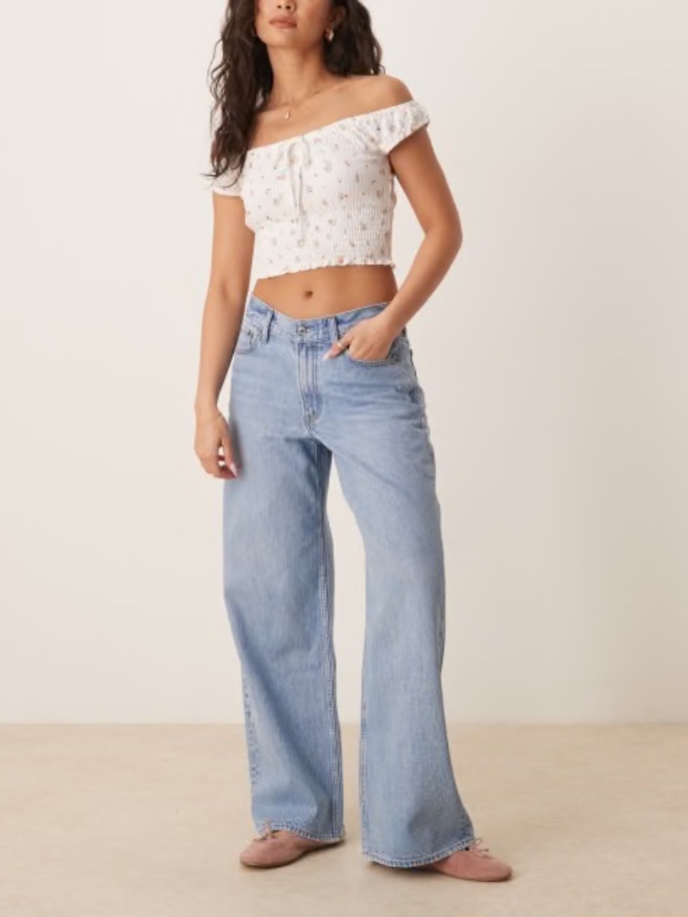Abercrombie Curve Love Low Rise Baggy Jean
